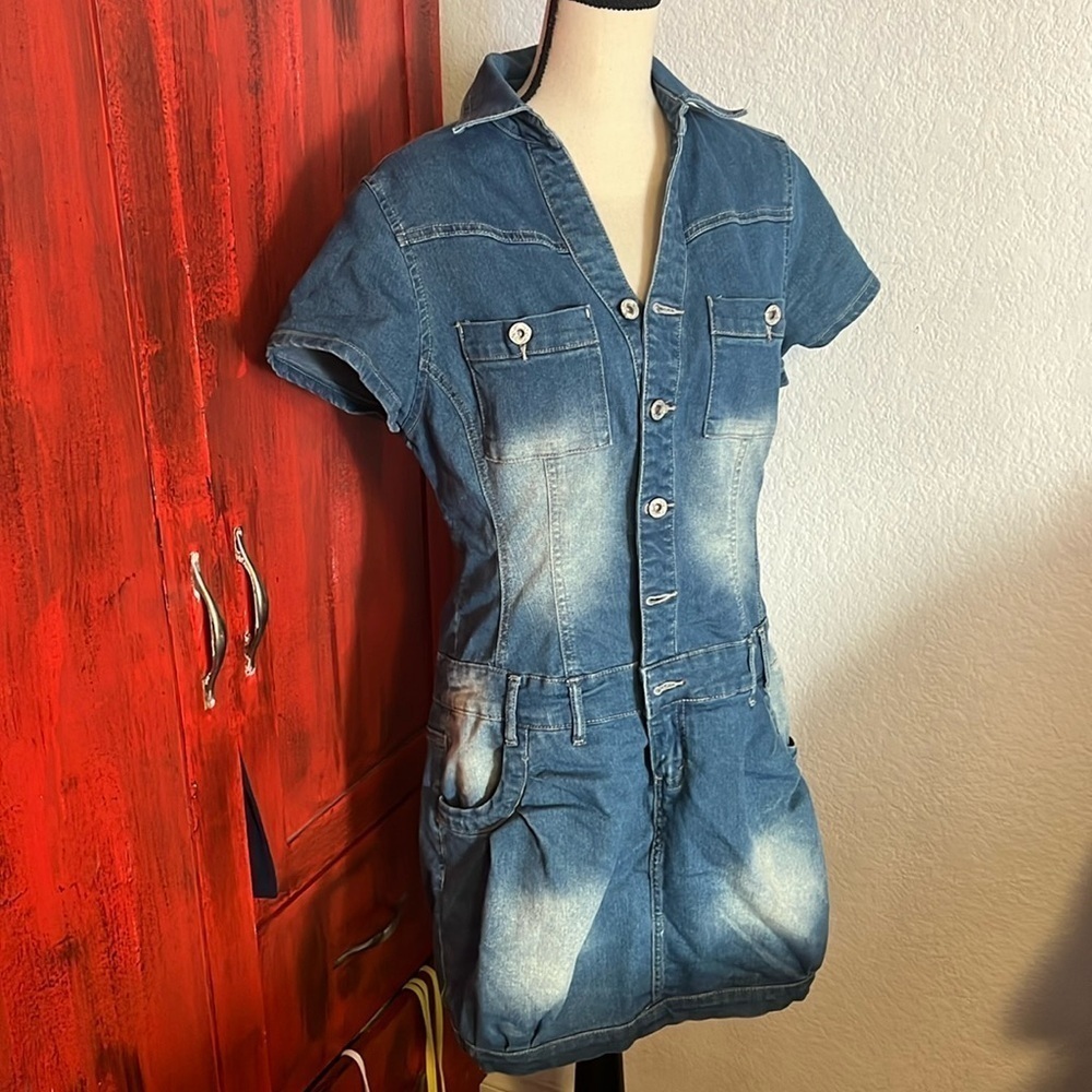 Cute country fitted Jean dress